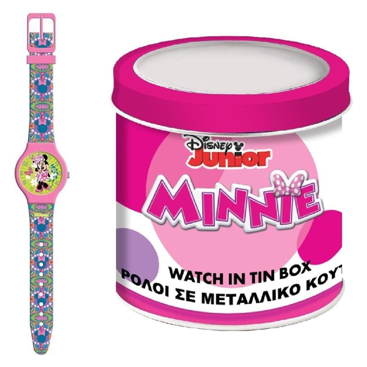 Minnie Mouse, Armbanduhr, Uhr Für Kleinkinder Minnie - Tin Box Ø 33 Mm, (33 mm)