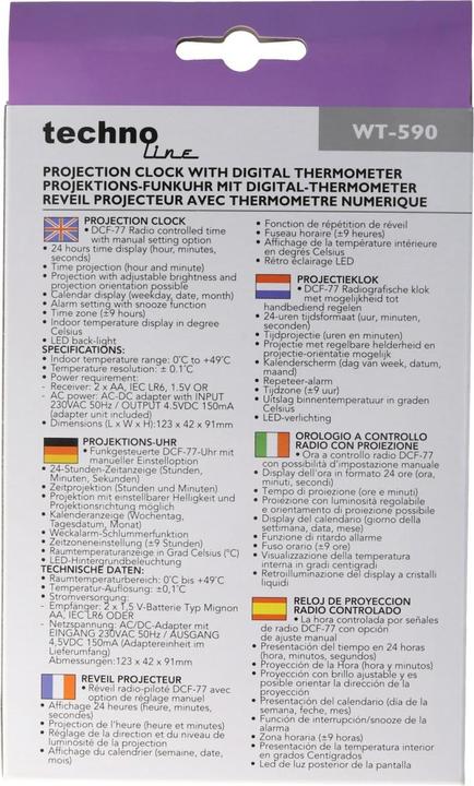 Produktbild AccuCell Funkwecker mit Projektion