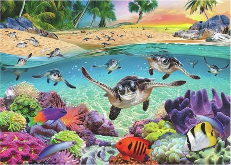Produktbild Ravensburger Puzzle Schildkrötenbabys XXL 500 Teile (500 Teile)
