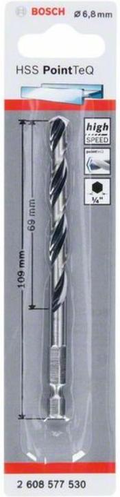 Immagine prodotto Bosch Professional Zubehör Punta esagonale HSS PointTeQ 6,8 mm (6,8 mm)