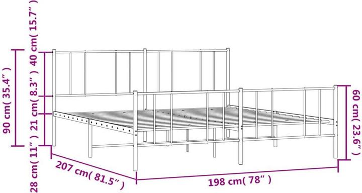 Image du produit vidaXL Bettgestell (193 x 203 cm)
