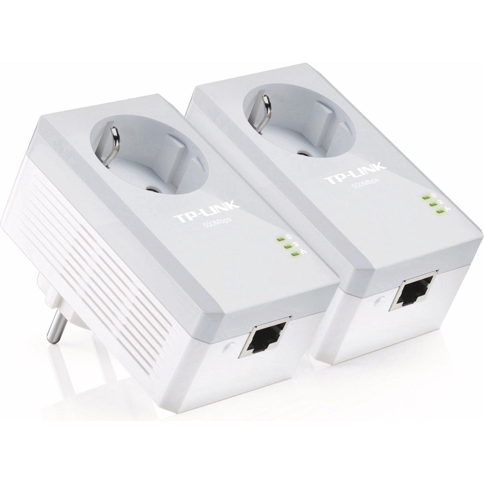 TP-Link Powerline Nano Ethernet Adapter 500Mbps TL-PA4010PKIT (500 Mbit/s), Powerline, Weiss