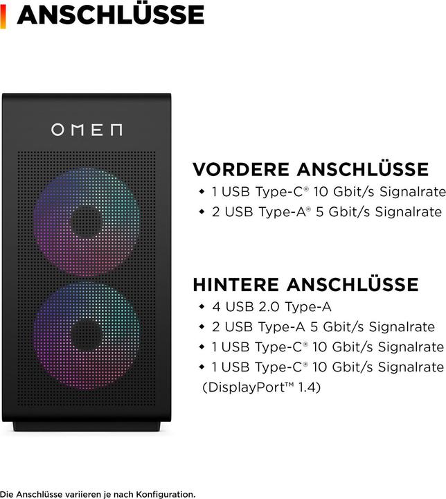 Produktbild HP 35L Gaming Desktop GT16-1296NG (schwarz, ohne Betriebssystem) (1000 GB, 32 GB, GeForce RTX 5070 Ti)