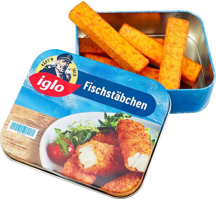 Tanner Iglo fish fingers wood in metal tin