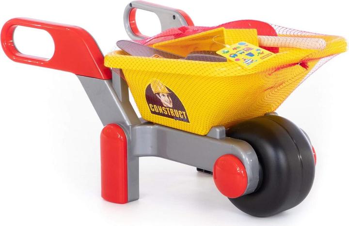 Actual product image Polesie Craftsman construction wheelbarrow with mason set 6 pieces