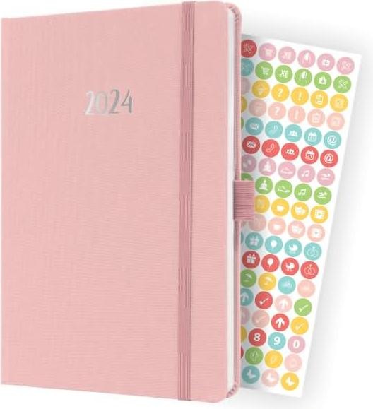 Produktbild Sigel Buchkalender 2024 A5 soft pink