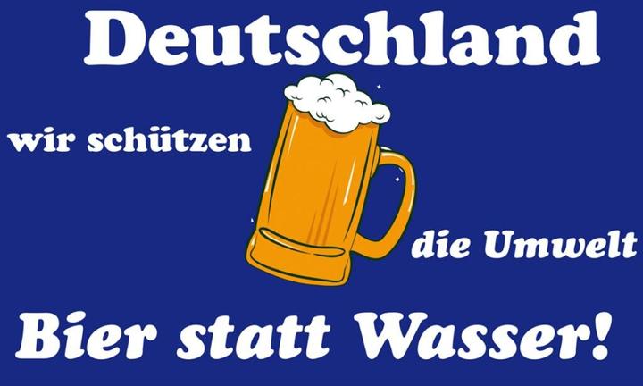 trends4cents Drapeau BIER STATT WASSER 90 x 150 cm avec 2 oeillets en laiton (90 x 150 cm)