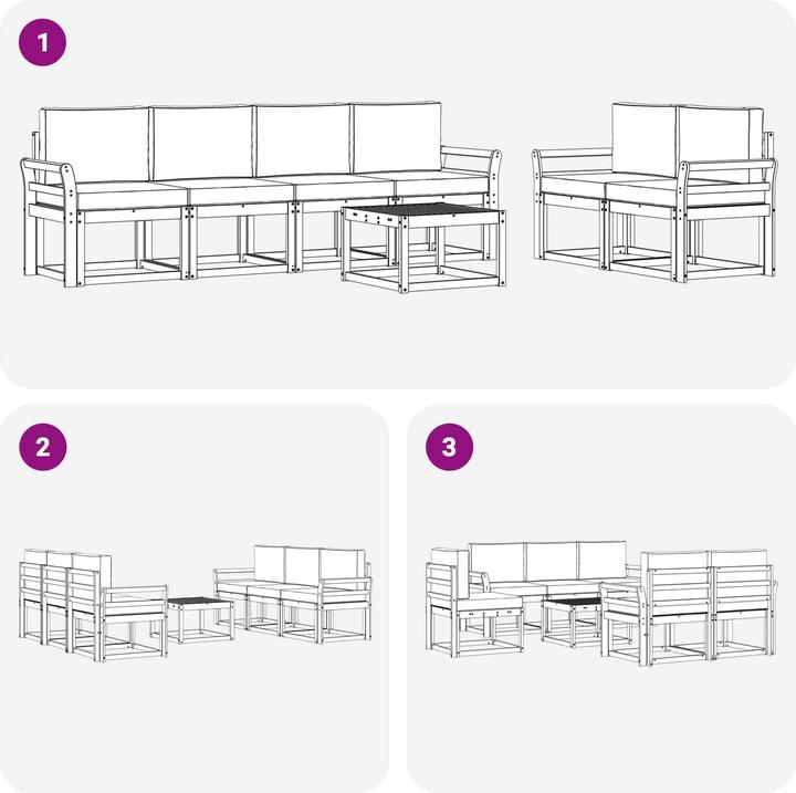 Produktbild vidaXL Outdoor-Sofagarnitur