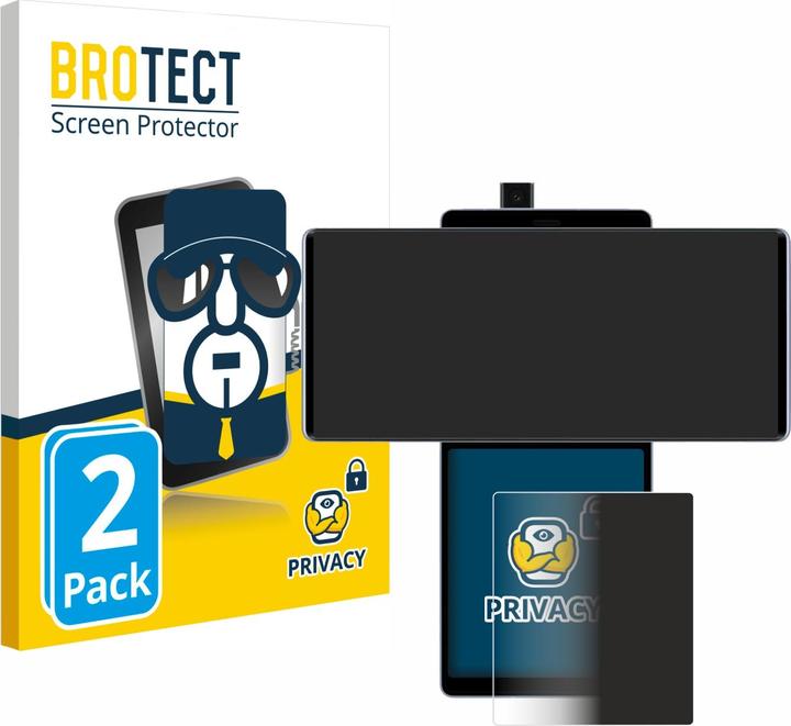 Actual product image BROTECT Anti-spy privacy film Blue light protection film (2 Piece, LG Wing)