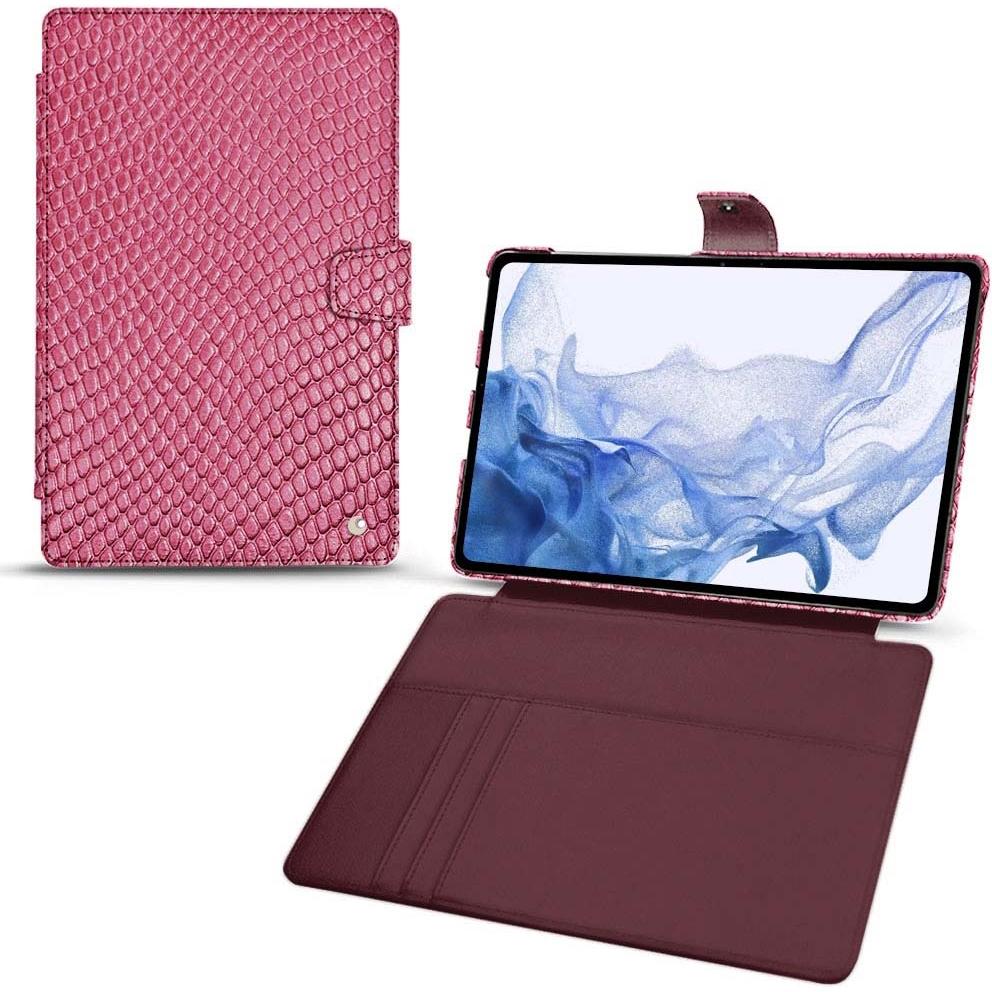 Noreve Lederschutzhülle Wallet (Galaxy Tab S8 Ultra), Tablet Hülle, Rosa