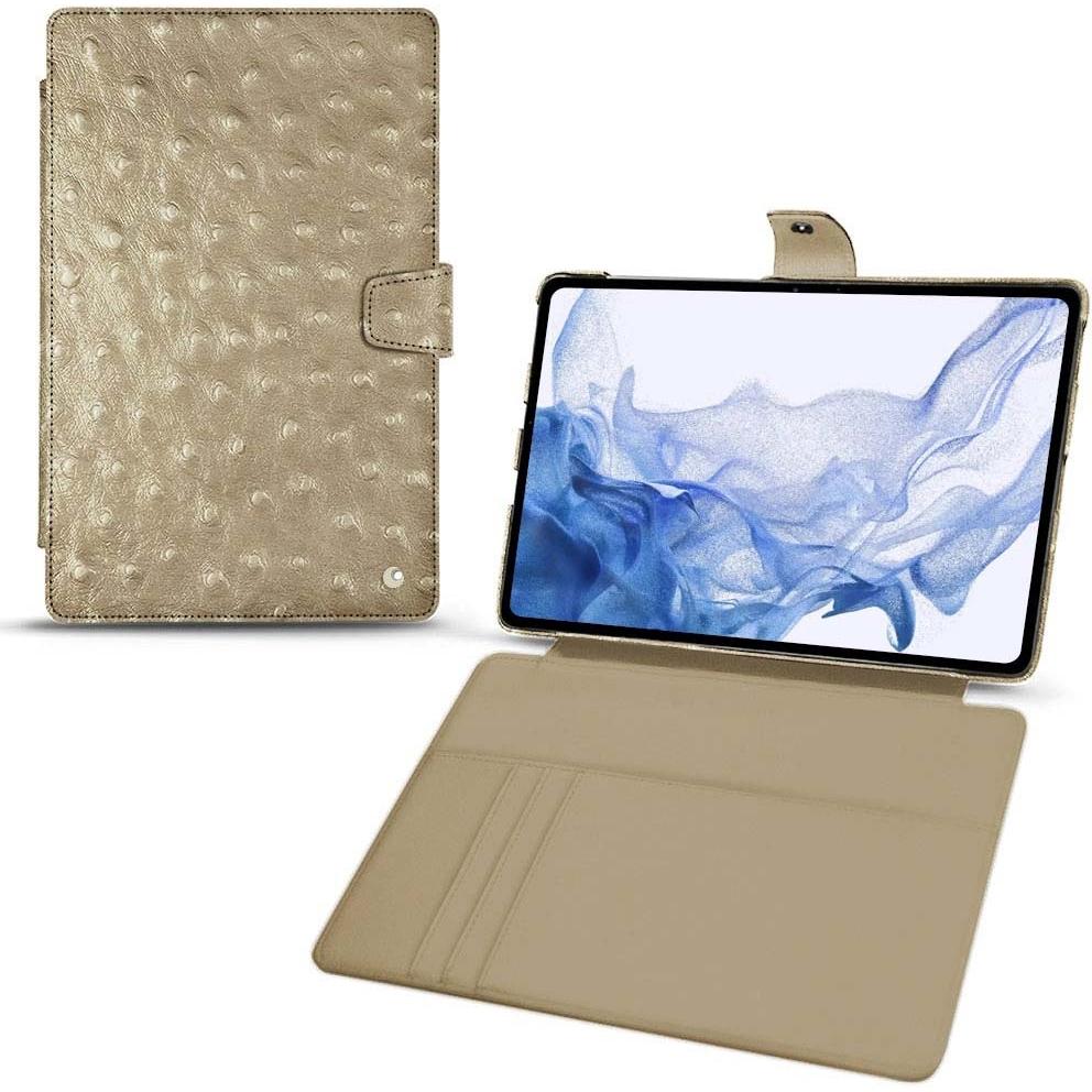 Noreve Lederschutzhülle Wallet (Galaxy Tab S8 Ultra), Tablet Hülle, Beige