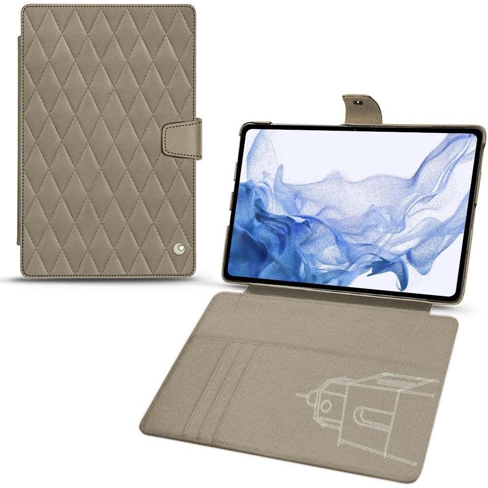 Noreve Lederschutzhülle Wallet (Galaxy Tab S8 Ultra), Tablet Hülle, Beige
