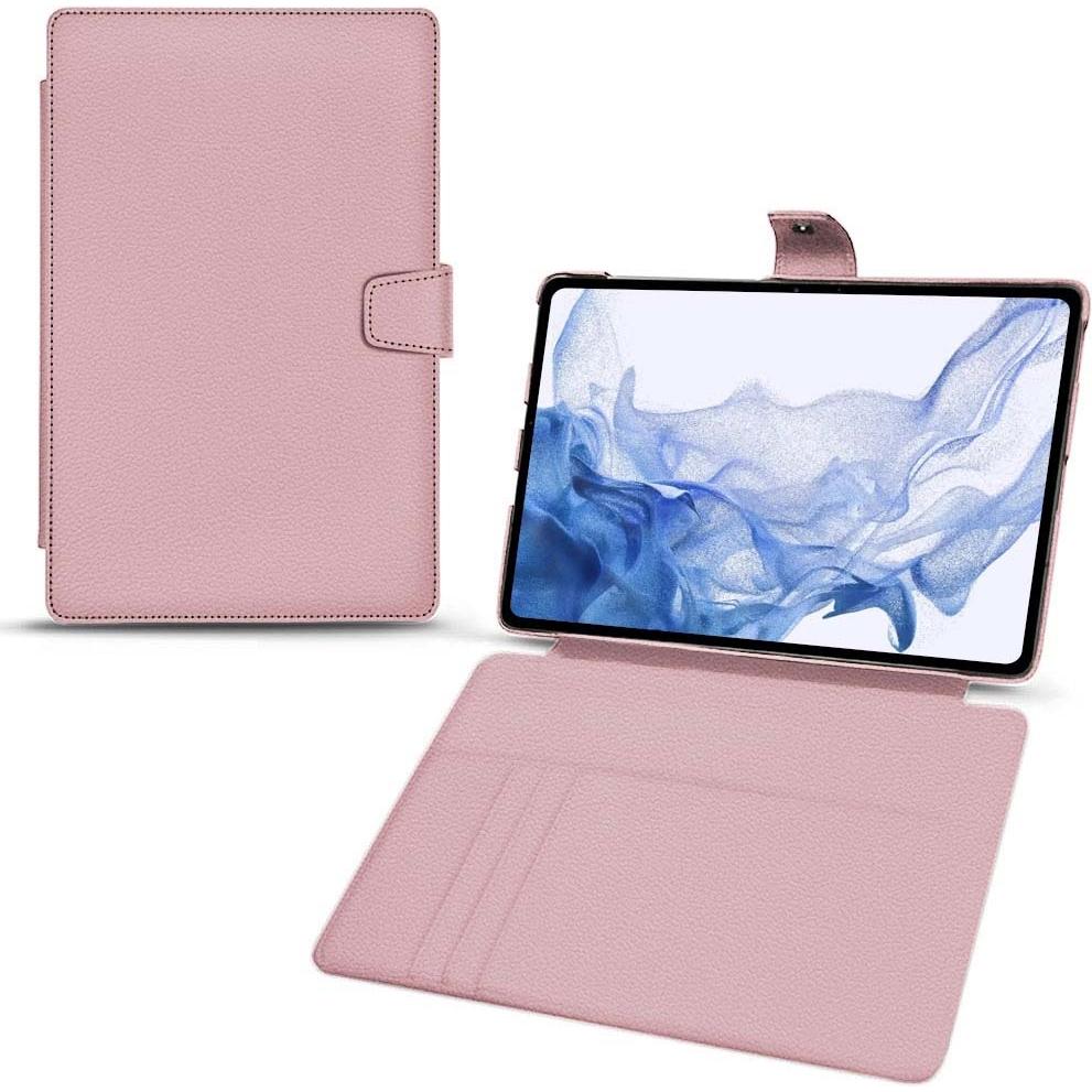 Noreve Lederschutzhülle Wallet (Galaxy Tab S8 Ultra), Tablet Hülle, Rosa