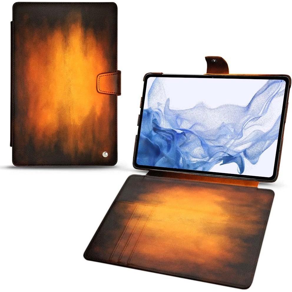 Thumbnail - Noreve Lederschutzhülle Wallet (Galaxy Tab S8 Ultra), Tablet Hülle, Violett