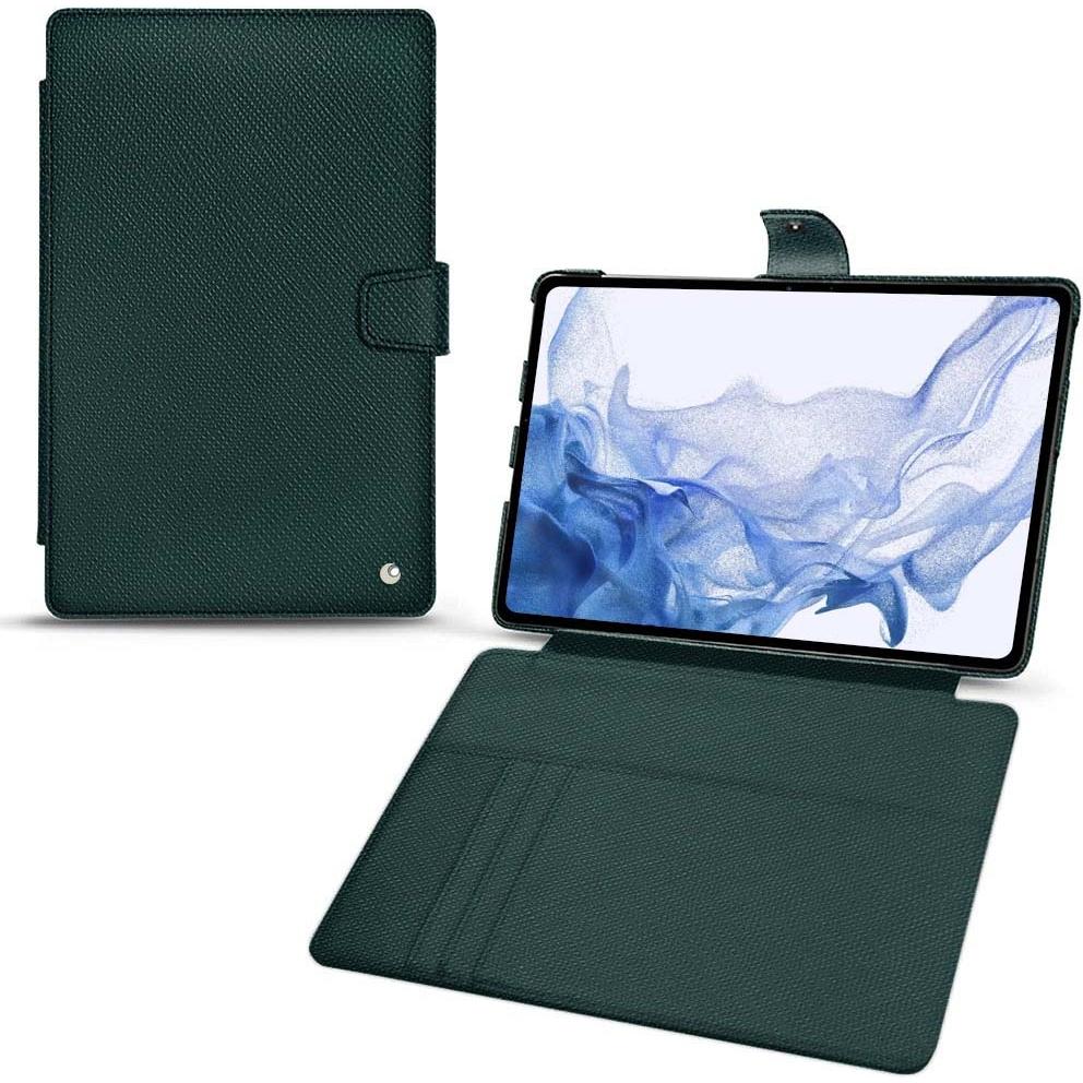 Noreve Lederschutzhülle Wallet (Galaxy Tab S8 Ultra), Tablet Hülle, Grün