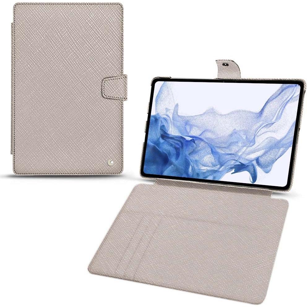 Noreve Lederschutzhülle Wallet (Galaxy Tab S8 Ultra), Tablet Hülle, Beige