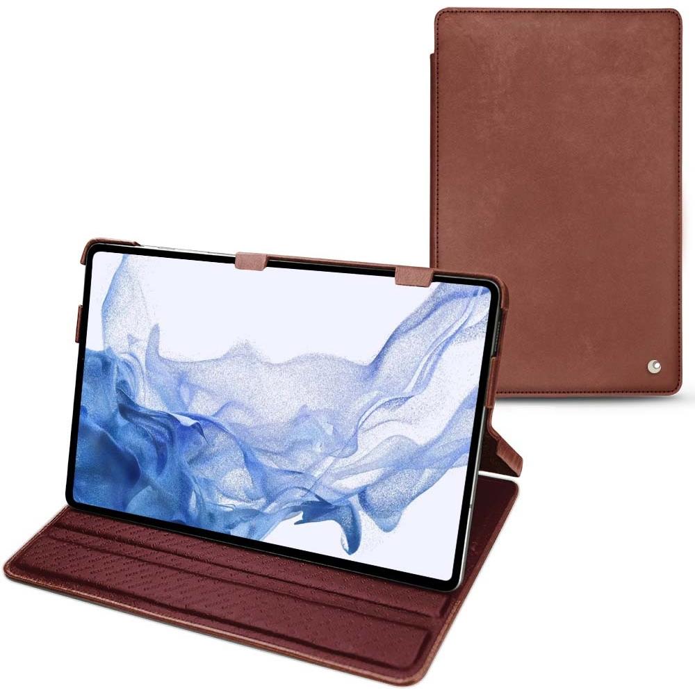Thumbnail - Noreve Lederschutzhülle horizontal (Galaxy Tab S8 Ultra), Tablet Hülle, Rot