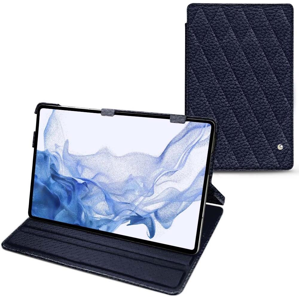 Noreve Lederschutzhülle horizontal (Galaxy Tab S8 Ultra), Tablet Hülle, Violett