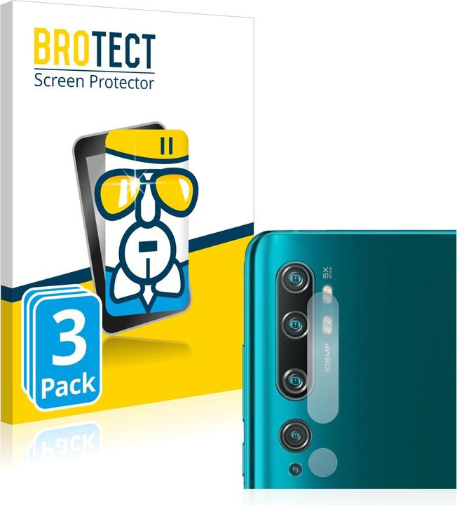 Produktbild BROTECT AirGlass Panzerglasfolie (3 Stück, Xiaomi Mi Note 10)