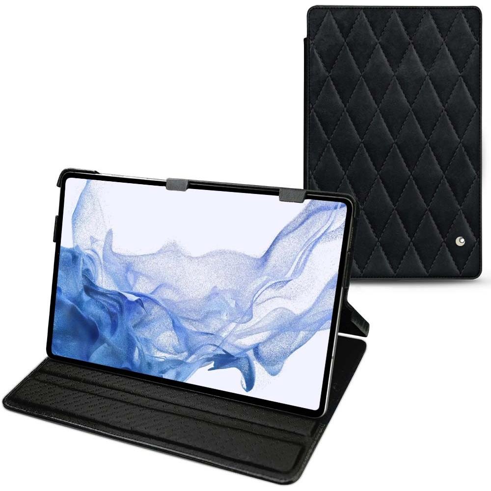 Noreve Lederschutzhülle horizontal (Galaxy Tab S8 Ultra), Tablet Hülle, Grau