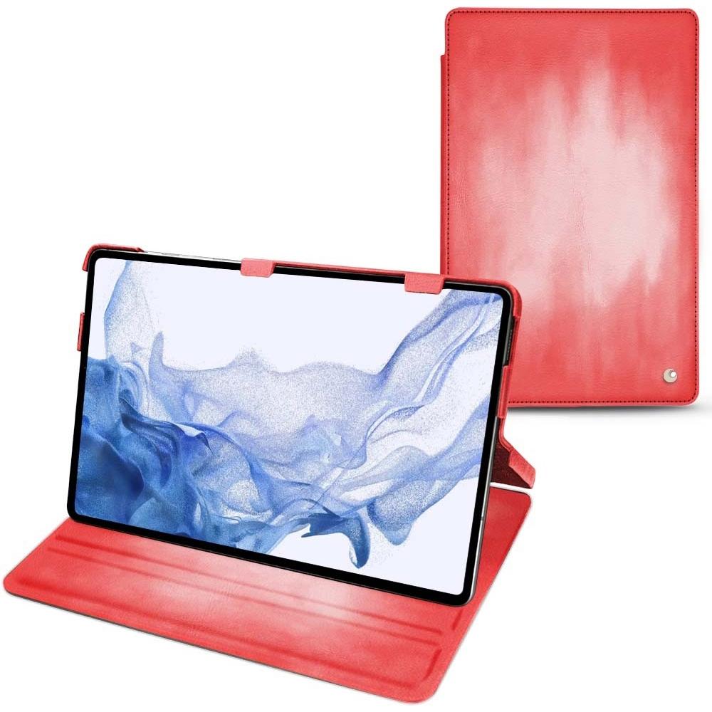 Noreve Lederschutzhülle horizontal (Galaxy Tab S8 Ultra), Tablet Hülle, Rosa