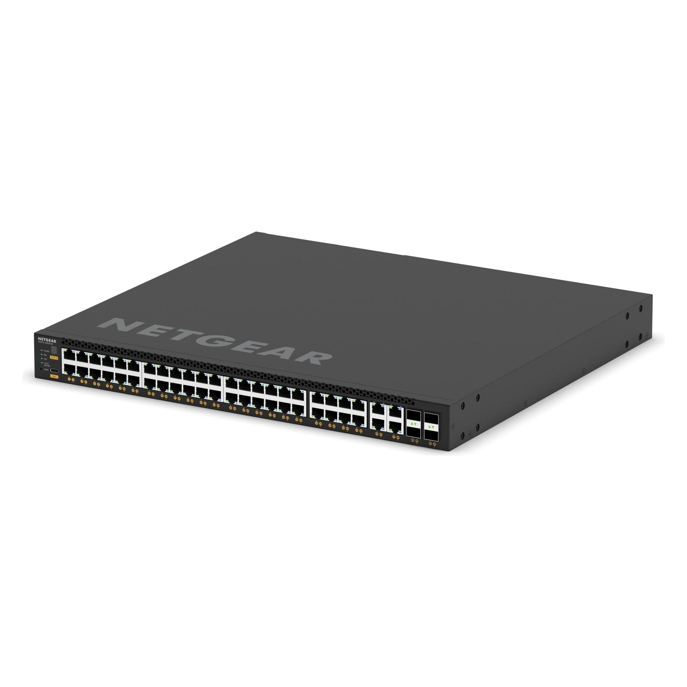Netgear M4350-44M4X4V (MSM4352)-44x2.5G, 4x10G/M (52 Ports), Netzwerk Switch, Schwarz