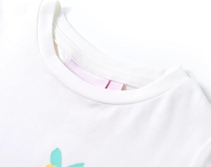 Produktbild VidaXL Kinder-T-Shirt Ecru 104,Material: 95 % Baumwolle. 5 (104)