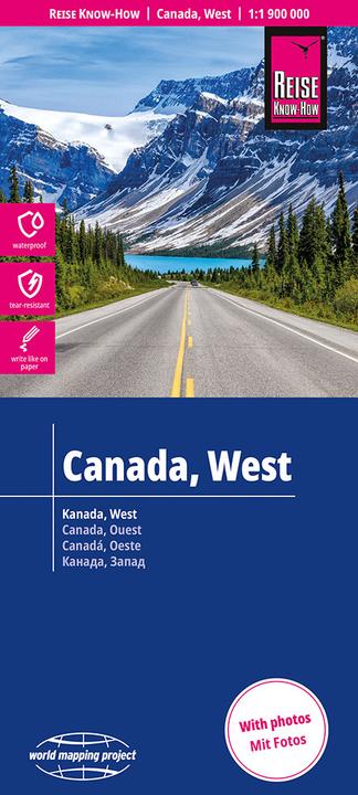Landkarte Kanada, West | Canada, West (1:1.900.000)