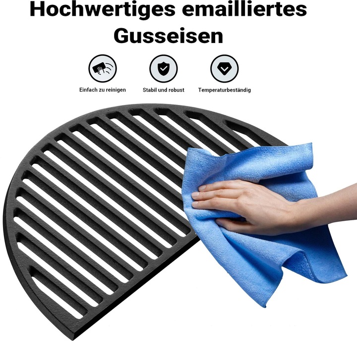 Produktbild Wiltec Gusseisen Grillrost 49,8x24,3x0,9cm Grill Rost Grillzubehör BBQ Gussrost
