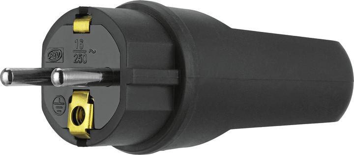 Actual product image REV 0512090555 Safety plug rubber 250 V Black IP44 (CEE 16/3)