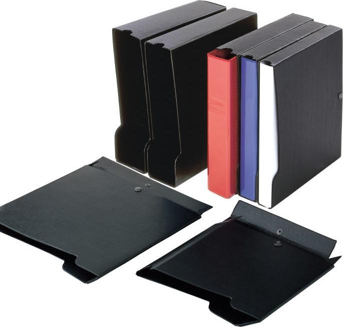 Image du produit Sei Rota 671465 Boîte de rangement de documents Carton, PVC Noir (A4)