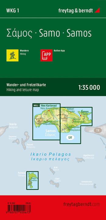 Image du produit Samos, carte de randonnée et de loisirs 1:35.000, freytag & berndt