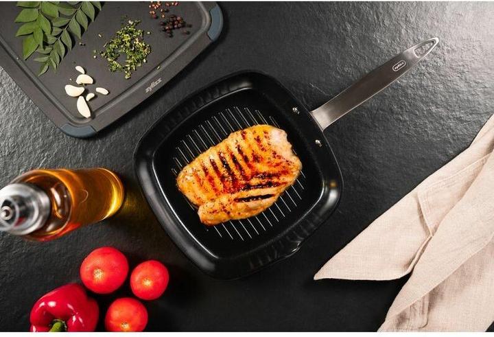 Productafbeelding Zyliss Ultimate Pro Hart-eloxierte Alu-Grillpfanne (Grillpan, Aluminium, Keramiek, Roestvrij staal, 26 x 5.80 cm)
