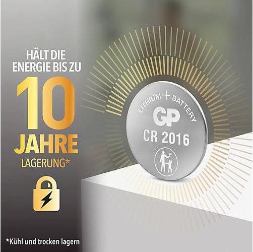 Produktbild GP Batteries Lithium CR2016 (4 Stk., CR2016, 90 mAh)