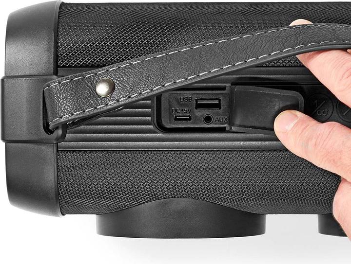 Produktbild Nedis Bluetooth® Party Boombox | 5 Std | 2.0 | 24 W | Medienwiedergabe: AUX / USB | Verknüpfbar | Tr (5 h, Batteriebetrieb)