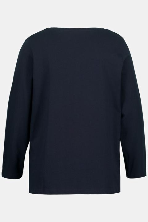 Produktbild Ulla Popken Basic Shirt, Knopfleiste, regular, Langarm