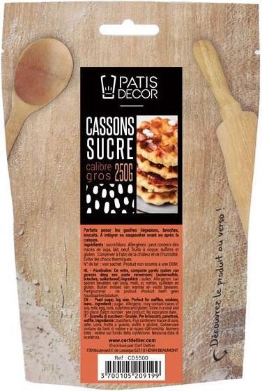 Image du produit Cerf-Dellier Sucre grêle à gros grains (250 g)