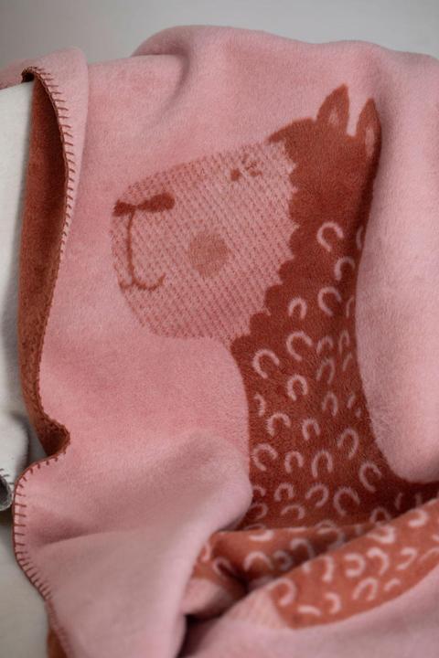 Actual product image David Fussenegger Baby-Veloursd.KiDs Alpaka rosa (100 x 75 cm)