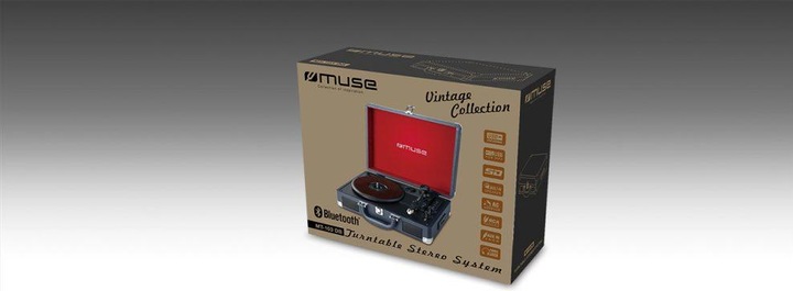 Image du produit Muse Système stéréo à platine MT-103 DB 3 vitesses, port USB, AUX in