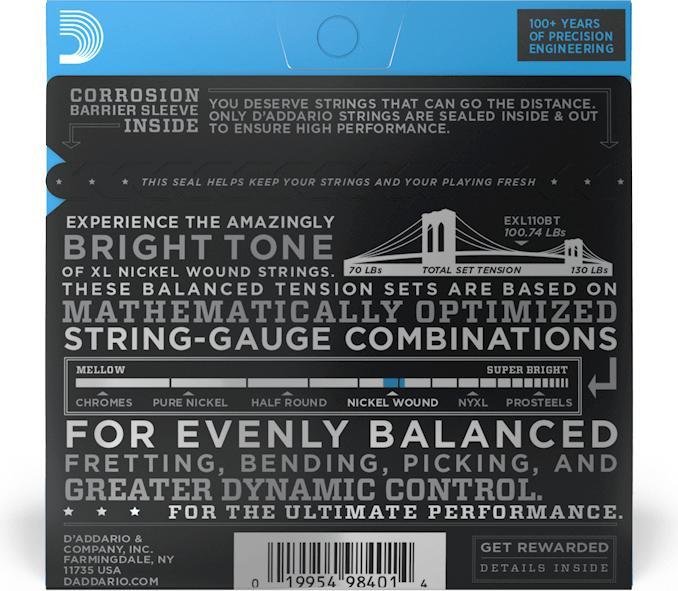 Actual product image D'Addario Exl110bt (6 x, Electric guitar, 0.05")