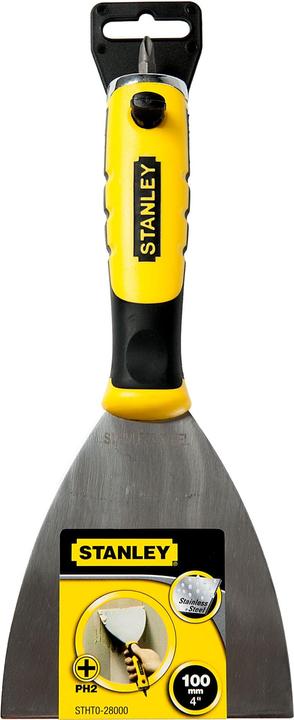 Actual product image Stanley Joint spatula with PH2 bit (100 mm blade length, recessed handle, conical blade made of stainless (10 cm)