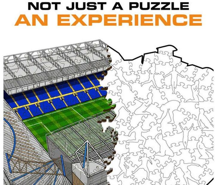 Actual product image Iconic Chelesea FC - Stamford Bridge Stadium - Wooden Puzzle Size S (150 pieces) (150 pieces)