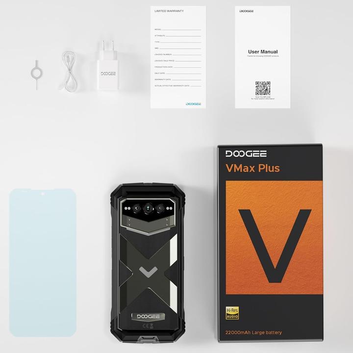 Produktbild Doogee VMAX Plus (256 GB, Orange, Schwarz, 6.58", Dual SIM, 5G)