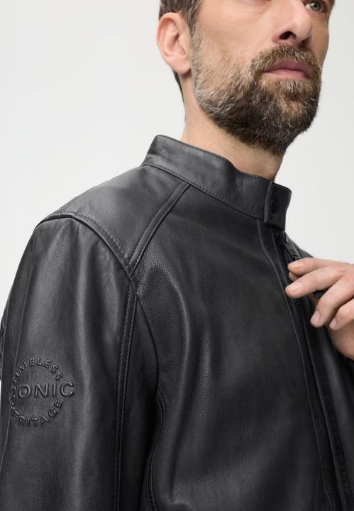 Actual product image Camel Active Biker Lederjacke mit Innentaschen (54)