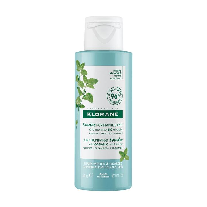 Klorane 3-in-1 Reinigungspuder mit BIO-Wasserminze (Puder, 50 ml)