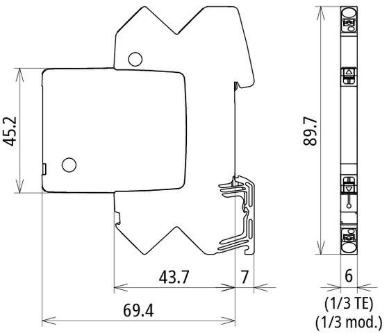 Actual product image Dehn 927225 BCO ML2 BE 48 BCO ML2 BE 48 Modular combined lightning current and surge arrester for 2