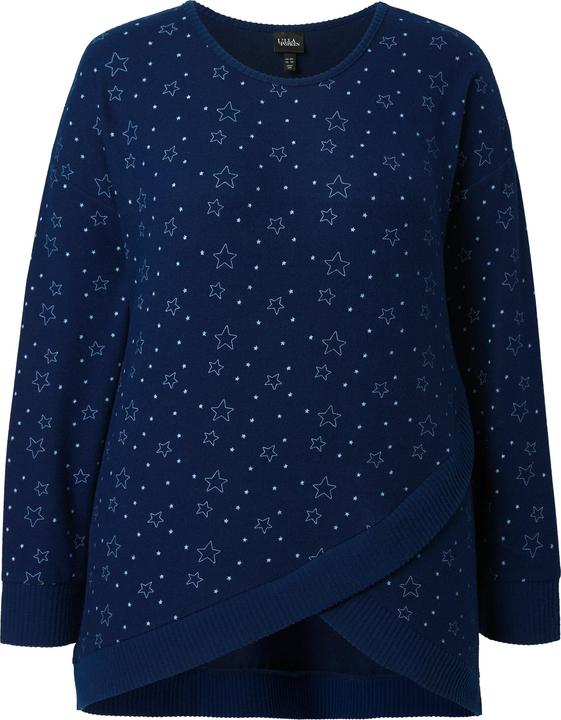 Produktbild Ulla Popken Loungewear-Shirt, Sterne, Oversized, Rundhals, Langarm (54)