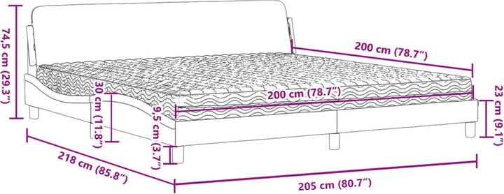 Image du produit vidaXL Bett (200 x 200 cm)