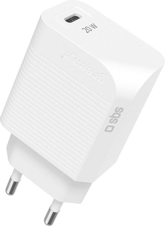 Produktbild SBS GreenLine Reiselader 20W USB-C PD weiss (20 W)