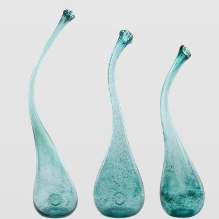 Immagine prodotto Gie El AGL0141 - Vaso di vetro SWAN grande turchese (1 x)